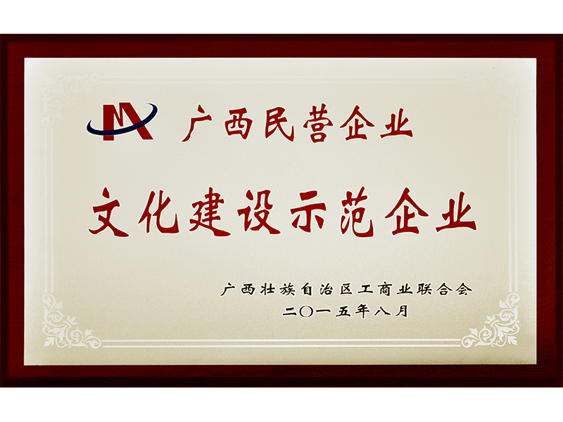 2015廣西民營(yíng)企業(yè)文化建設(shè)示范企業(yè)獎(jiǎng)牌